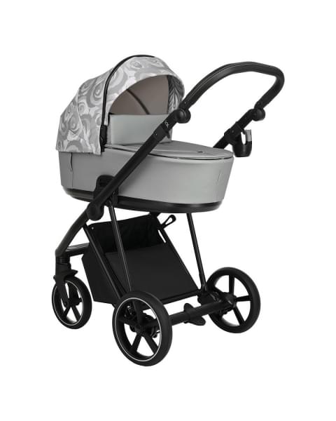 Коляска 2 в 1 Roan Sol Flowers, Gray / шасси Black (RSF/5002)