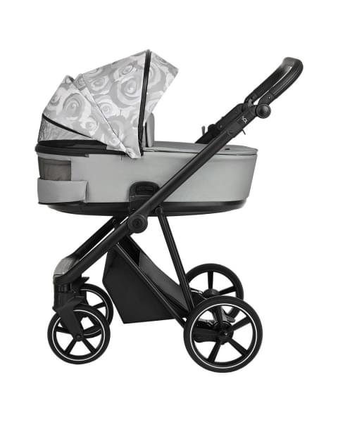 Коляска 2 в 1 Roan Sol Flowers, Gray / шасси Black (RSF/5002)