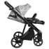 Коляска 2 в 1 Roan Sol Flowers, Gray / шасси Black (RSF/5002)