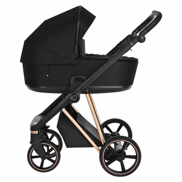 Коляска 2 в 1 Roan Sol Lux, Raven шасси Rose Gold (Черный)