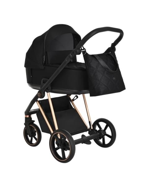 Коляска 2 в 1 Roan Sol Lux, Raven шасси Rose Gold (Черный)