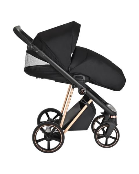Коляска 2 в 1 Roan Sol Lux, Raven шасси Rose Gold (Черный)