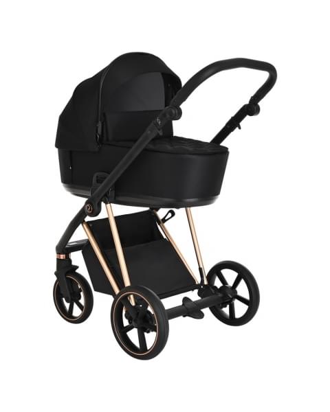 Коляска 2 в 1 Roan Sol Lux, Raven шасси Rose Gold (Черный)