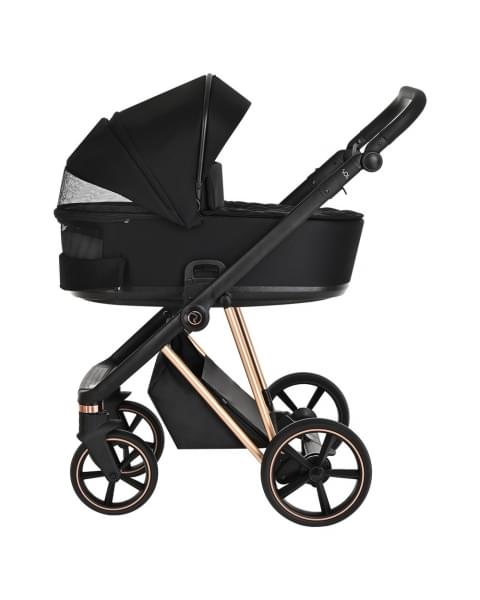 Коляска 2 в 1 Roan Sol Lux, Raven шасси Rose Gold (Черный)