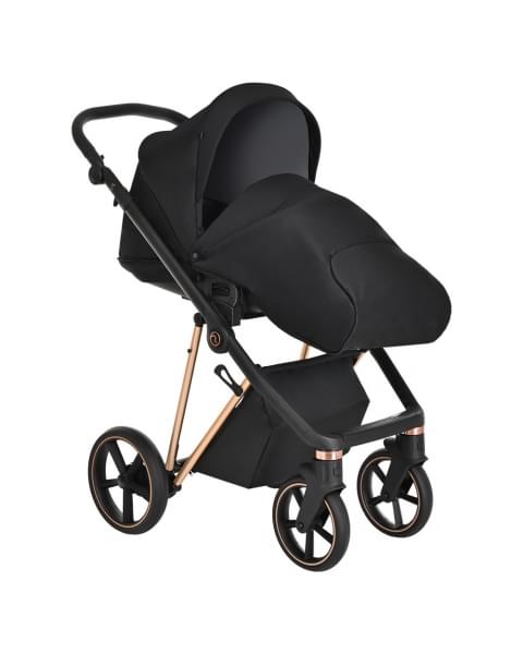 Коляска 2 в 1 Roan Sol Lux, Raven шасси Rose Gold (Черный)