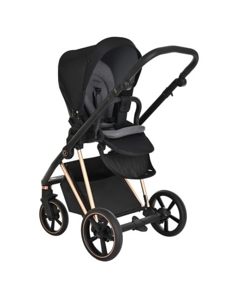 Коляска 2 в 1 Roan Sol Lux, Raven шасси Rose Gold (Черный)
