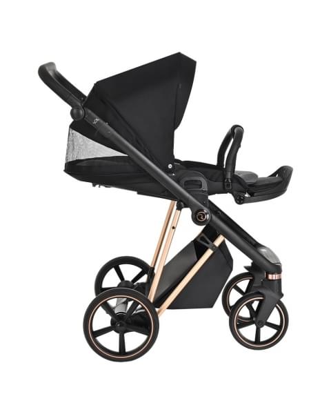 Коляска 2 в 1 Roan Sol Lux, Raven шасси Rose Gold (Черный)