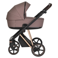 Коляска 2 в 1 Roan Sol Luxury, Cocoa шасси Rose Gold (Коричневый)