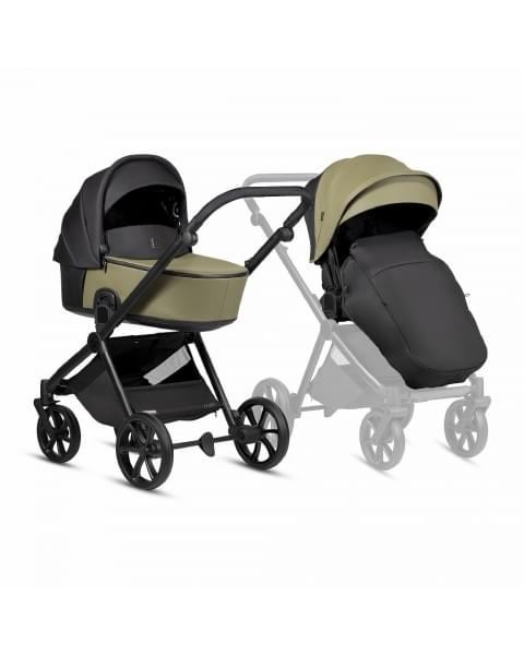 Коляска 2 в 1 Tutis Mio 3+ New Leather, Olive (025)