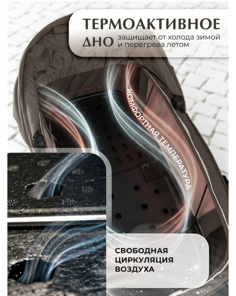 Коляска 2 в 1 Sweet Baby SBL Elegante Therma Colore Dark Beige
