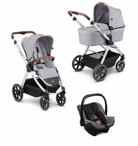 Коляска 3 в 1 ABC-Design Swing 2023, Graphite Grey (Светло-серый)