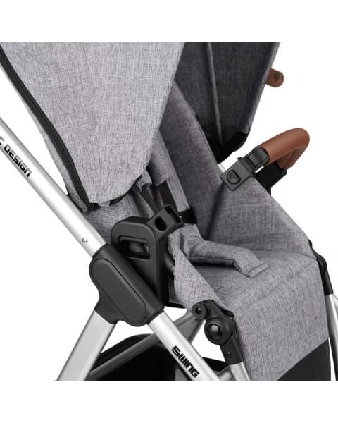 Коляска 3 в 1 ABC-Design Swing 2023, Graphite Grey (Светло-серый)