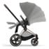 Коляска 3 в 1 Cybex Priam IV Rosegold и автокресло Aton S2 i-Size с базой Base One Mirage Grey/Ocean Blue