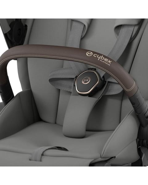 Коляска 3 в 1 Cybex Priam IV Rosegold и автокресло Aton S2 i-Size с базой Base One Mirage Grey/Ocean Blue
