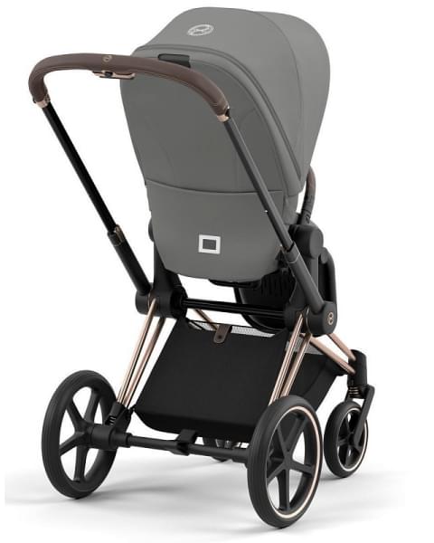Коляска 3 в 1 Cybex Priam IV Rosegold и автокресло Aton S2 i-Size с базой Base One Mirage Grey/Ocean Blue