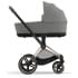 Коляска 3 в 1 Cybex Priam IV Rosegold и автокресло Aton S2 i-Size с базой Base One Mirage Grey/Ocean Blue