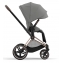 Коляска 3 в 1 Cybex Priam IV Rosegold и автокресло Aton S2 i-Size с базой Base One Mirage Grey/Ocean Blue
