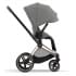 Коляска 3 в 1 Cybex Priam IV Rosegold и автокресло Aton S2 i-Size с базой Base One Mirage Grey/Ocean Blue