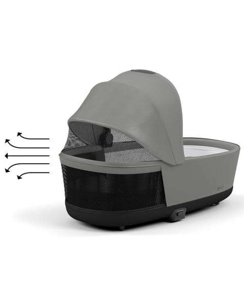 Коляска 3 в 1 Cybex Priam IV Rosegold и автокресло Aton S2 i-Size с базой Base One Mirage Grey/Ocean Blue