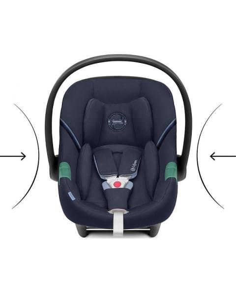 Коляска 3 в 1 Cybex Priam IV Rosegold и автокресло Aton S2 i-Size с базой Base One Mirage Grey/Ocean Blue