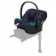 Коляска 3 в 1 Cybex Priam IV Rosegold и автокресло Aton S2 i-Size с базой Base One Sepia Black/Ocean Blue