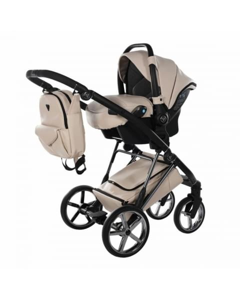 Коляска 3 в 1 Junama Air Ecco, JAE-02 (Бежевый / Рама черный)