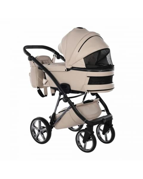 Коляска 3 в 1 Junama Air Ecco, JAE-02 (Бежевый / Рама черный)