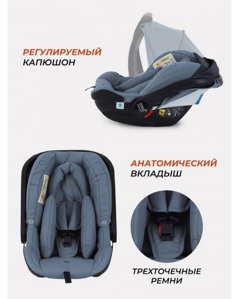 Коляска 3 в 1 Rant Basic Nexus Blue Mirage
