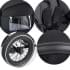 Коляска 3 в 1 Roan Bass Next Classic / колеса d12, Black (Черный)