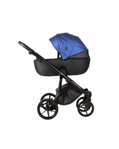 Детская коляска Adamex Nola Deluxe 3 в 1 N-SD13 (СИН. ПЕРЛ. КОЖА + ЧЕРН. КОЖА)
