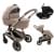 Коляска Agex Prima Pro 3 в 1 с автокреслом i-Safe Black Beige (Бежевый)