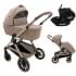 Коляска Agex Prima Pro 3 в 1 с автокреслом i-Safe Black Beige (Бежевый)