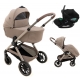 Коляска Agex Prima Pro 3 в 1 с автокреслом i-Safe Black Beige (Бежевый)