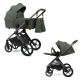 Коляска детская Peppy Monaco thermo (1.0) 2 в 1 Green (зеленый), рама серо-коричневая
