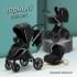 Коляска модульная 3 в 1 Luxmom 888 черный