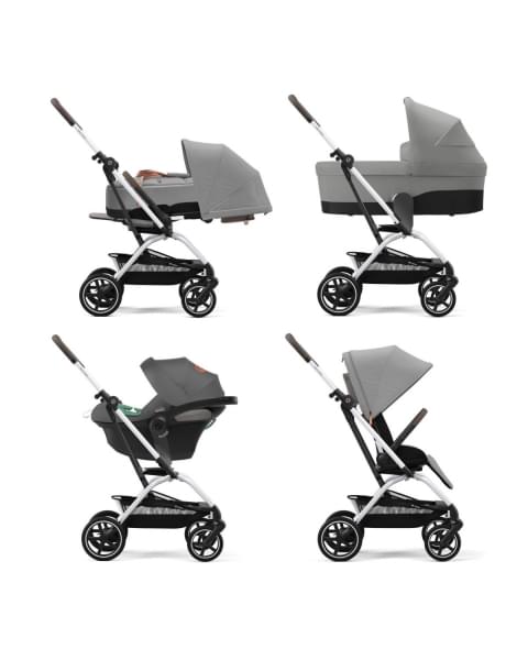 Коляска прогулочная Cybex Eezy S Twist+ 2 SLV (с дождевиком и бампером), Lava Grey (Серый)