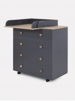 Комод пеленальный Rant Elsa Pro 800/4 с органайзером Moon grey