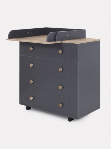 Комод пеленальный Rant Elsa Pro 800/4 с органайзером Moon grey