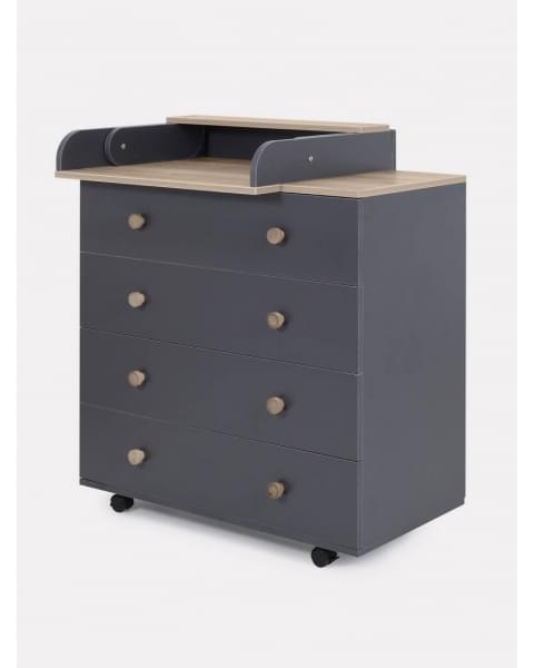 Комод пеленальный Rant Elsa Pro 800/4 с органайзером Moon grey