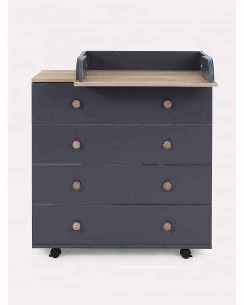 Комод пеленальный Rant Elsa Pro 800/4 с органайзером Moon grey