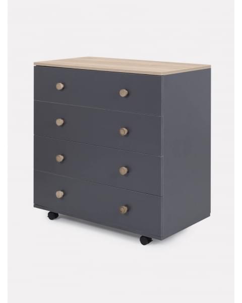 Комод пеленальный Rant Elsa Pro 800/4 с органайзером Moon grey