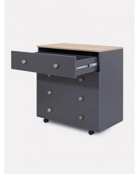 Комод пеленальный Rant Elsa Pro 800/4 с органайзером Moon grey