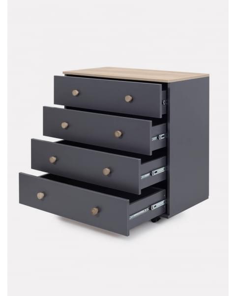 Комод пеленальный Rant Elsa Pro 800/4 с органайзером Moon grey