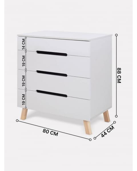 Комод пеленальный Rant Indy Pro 80/4 с органайзером Crystal beige