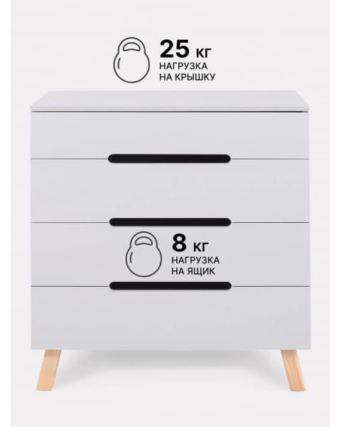 Комод пеленальный Rant Indy Pro 80/4 с органайзером Crystal beige