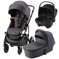 Коляска 3 в 1 Britax Roemer Smile 5Z, Midnight Grey + BABY-SAFE CORE Space Black