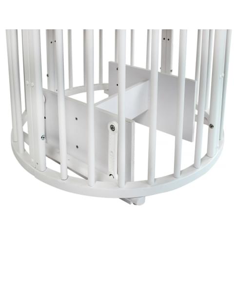 Кровать детская INDIGO Simple 7в1 с поперечным маятником (белый)