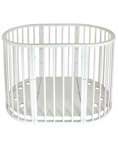 Кровать детская INDIGO Simple 7в1 с поперечным маятником (белый)