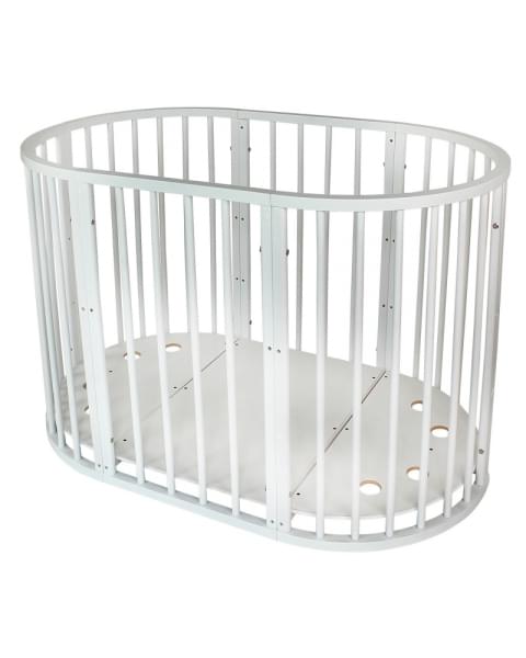 Кровать детская INDIGO Simple 7в1 с поперечным маятником (белый)