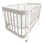 Кровать детская Indigo Italiano Baby продольный маятник на колесах кашемир-белый